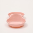 Миска двойная, для животных, 24 см × 11.5 см × 3 см, пластик, розовая - Фото 4