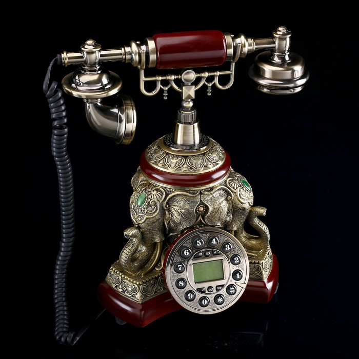 Ретро-телефон "Слон", 28 х 28 см, бронза