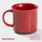 Кружка Доляна «Клео», 330 мл, фарфор, цвет красный - Фото 1