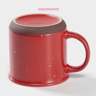 Кружка Доляна «Клео», 330 мл, фарфор, цвет красный - Фото 3