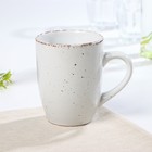 Кружка керамическая Доляна «Марион», 340 мл, цвет белый - Фото 1