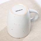 Кружка керамическая Доляна «Марион», 340 мл, цвет белый - Фото 3