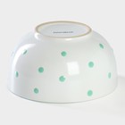 Салатник Доляна «Горошек», 580 мл, керамика, цвет мятный - Фото 3