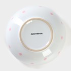 Салатник Доляна «Горошек», 580 мл, керамика, розовый - Фото 4