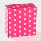 Салатник Доляна «Горошек», 580 мл, керамика, розовый - Фото 6