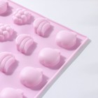 Форма для мармелада Доляна «Фруктовый рай», 22.5×23.5×1.5 см, 25 ячеек, розовая - Фото 2