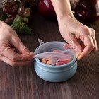 Крышки для тарелок Доляна «Черепашка», набор 6 шт., силикон, прозрачные - Фото 6