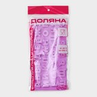 Форма для шоколада Доляна «Алфавит для бенто-тортов», силикон, 24.8×12×1.5 см, 33 ячейки, сиреневая - Фото 7