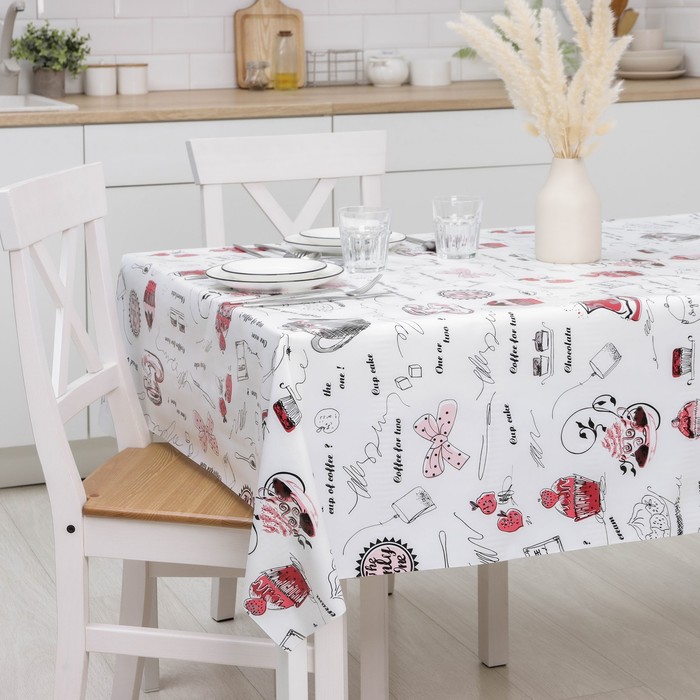 Клеёнка на стол Доляна «Чай», на нетканой основе, ширина 137 см, толщина 0.8 мм, рулон 20 м - Фото 1