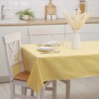 Клеёнка на стол на нетканой основе Доляна «Крап», рулон 20 метров, ширина 137 см, общая толщина 0,2 мм, цвет жёлтый - Фото 1