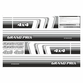 Молдинг универсальный "4х4 GRAND PRIX", серый, 200 х 16 х 0,1 см, комплект 2 шт