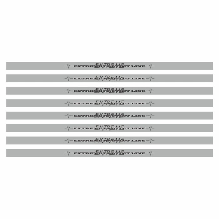 Наклейка-молдинг широкий "EXTREME PROTECT LINE", серый, 100 х 4 х 0,1 см, комплект 8 шт - Фото 1