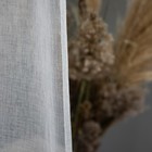 Штора-тюль для кухни Witerra Лен 140x145см, белый, вуаль, пэ100% - Фото 2