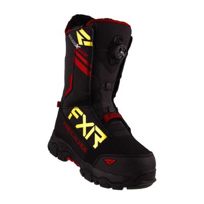 Ботинки FXR Helium BOA с утеплителем, размер 41, чёрные, жёлтые, красные