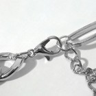 Кулон «Цепь» мишка шахматный, цвет чёрно-белый в серебре, 42 см - фото 21482297