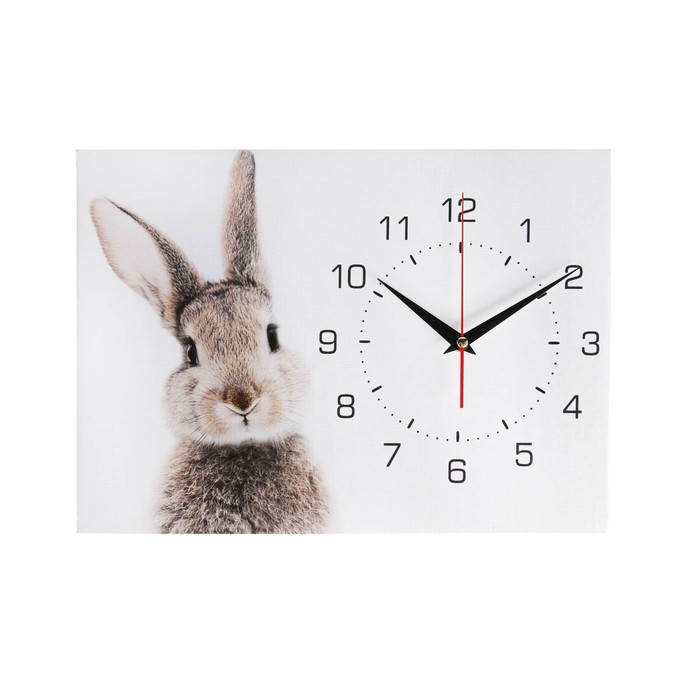 Часы-картина настенные "Заяц", плавный ход, 30 х 40 см - фото 1905927259