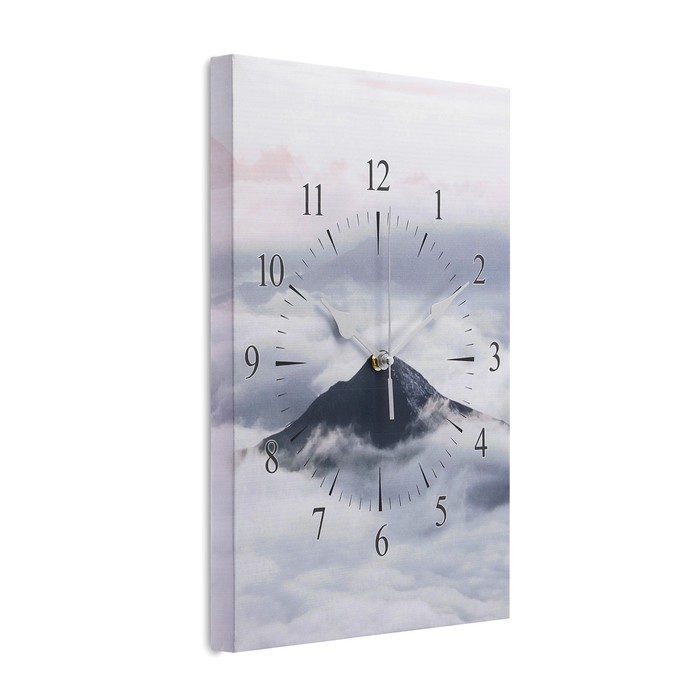 Часы-картина настенные "Горы в облаках", плавный ход, 30 х 40 см - фото 1905927264
