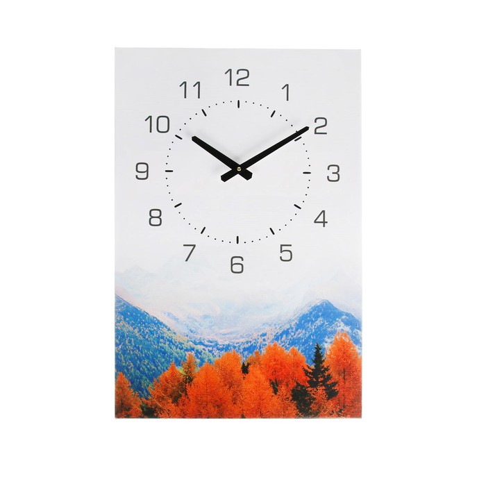 Часы-картина настенные &quot;Осенний лес&quot;, плавный ход, 40 х 60 см