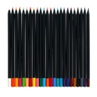 Карандаши цветные Faber-Castell Black Edition 24 цвета, cверхмягкий грифель, трехгранные, чёрное дерево, в картонной коробке, 116424 - Фото 2