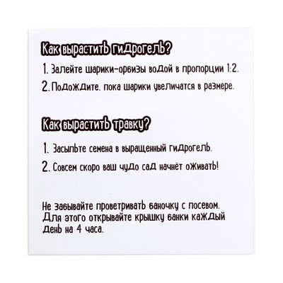 Набор для опытов «Живой сад: Ракета», вырасти травку, МИКС