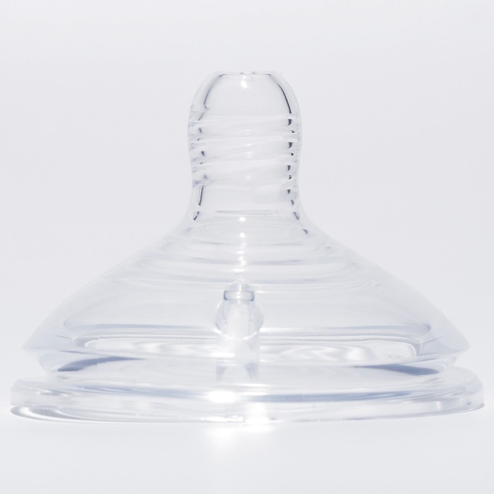 Соска силиконовая, антиколиковая на бутылочку, +3мес., широкое горло, Ø60мм, средний поток