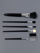 Набор кистей для макияжа SMOKY, нейлоновых, 5 шт., чёрный - Фото 3