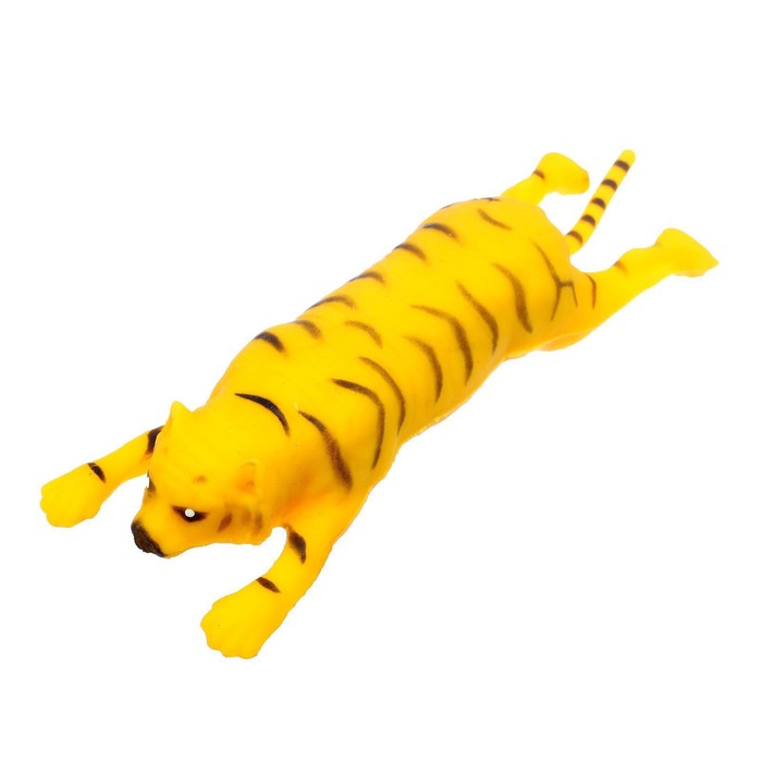 Тянущаяся игрушка-антистресс «Тигр», с песком, цвета МИКС, в шоубоксе - фото 1877885236