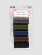 Нитки «Тёмный лес», 40/2, 200 м, набор 5 шт., разноцветные - Фото 5