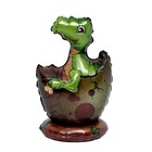 Шар-игрушка фольгированный 20" «Динозавр в скорлупе», цвет зелёный - фото 318773466