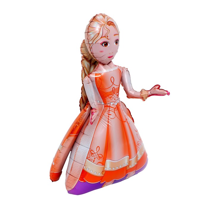 Шар фольгированный 30" «Девочка в оранжевом платье» - фото 1905927786