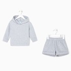 Костюм детский (толстовка, шорты) KAFTAN "Basic line", рост 98-104, цвет серый - Фото 6