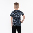 Футболка для мальчика, цвет серый/камуфляж, рост 92-98 см - фото 37435315