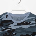 Футболка для мальчика, цвет серый/камуфляж, рост 92-98 см - фото 37435318