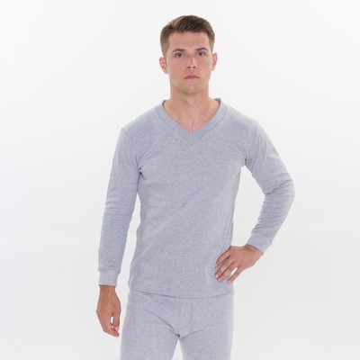 Комплект термо мужской (фуфайка, кальсоны) цвет серый меланж, р-р 50-52