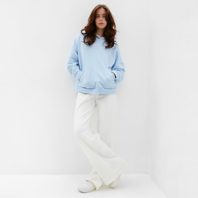 Худи женское MINAKU: Casual Collection, голубое, размер 50-52