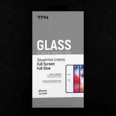 Защитное стекло TFN, для iPhone 13 mini, полный клей, 2.5 D, чёрное