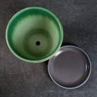 Горшок цветочный "Муар" зеленый бутон №3, 2,15л - Фото 3
