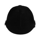 Шлем для верховой езды, бархат, одноразмерный, мягкий подклад, черный - Фото 3