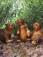 Садовая фигура из полистоуна «Мишки бурые», 42×18×24 см, набор 3 шт. - Фото 13