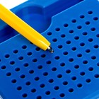 Планшет магнитный для рисования, 96 отверстий, синий - Фото 3