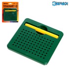 Планшет магнитный для рисования, 96 отверстий, зелёный - Фото 1