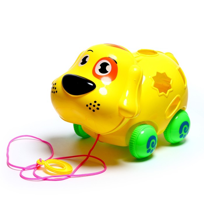 Каталка на верёвке «Пёсик», с сортером 52853