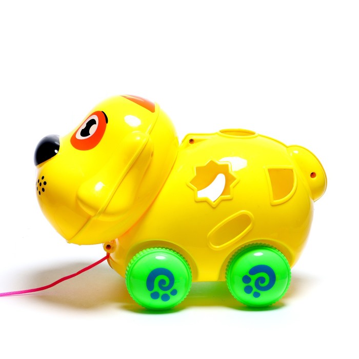 Каталка на верёвке «Пёсик», с сортером 52853