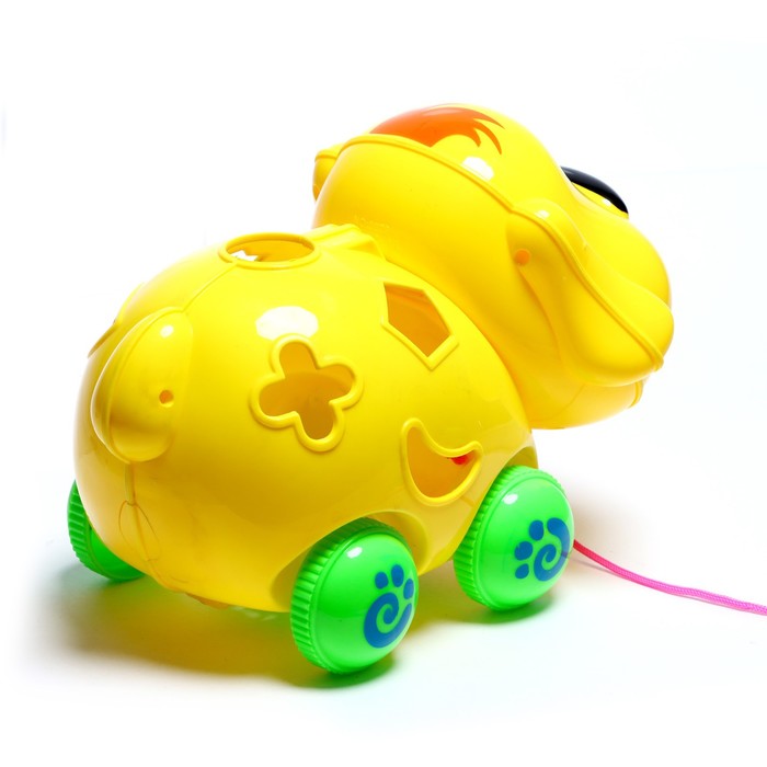 Каталка на верёвке «Пёсик», с сортером 52853