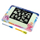 Набор для рисования светом «Принцессы» + доска напиши и сотри, ручка с фонариком, маркер - Фото 3