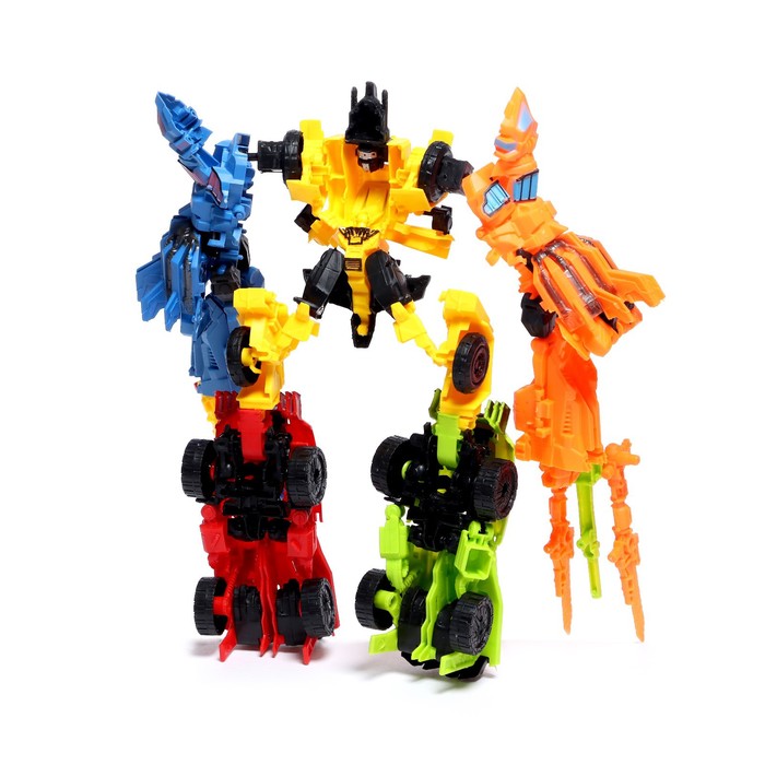 Набор роботов «Мегабот», трансформируются, 5 штук, собираются в 1 робота 52869