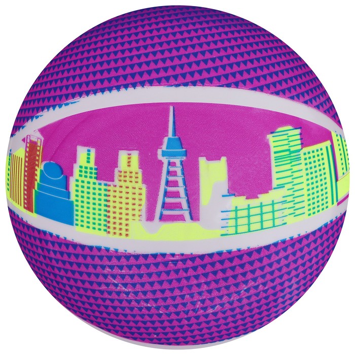 Мяч детский «Город», d=22 см, 60 г, цвет МИКС - фото 1905928395