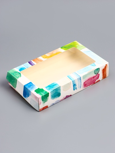 Коробка подарочная складная «Акварель» 20×12×4 см
