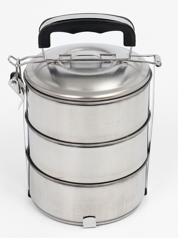 Ланч бокс TAKE IT EASY «Альструп», 2.1 л, 3 уровня, нержавеющая сталь, серебристый - Фото 1