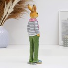 Фигура "Заяц Шелдон" серый свитер, 26см - фото 24314116